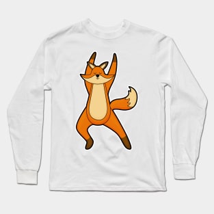 Fox at Yoga Stretching exercise Long Sleeve T-Shirt